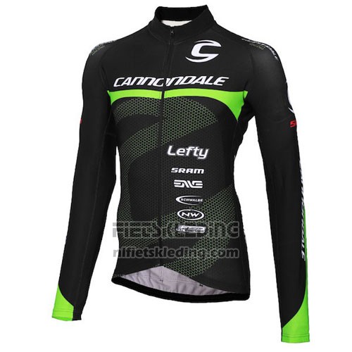 2016 Fietskleding Cannondale Ml Zwart en Groen Lange Mouwen en Koersbroek